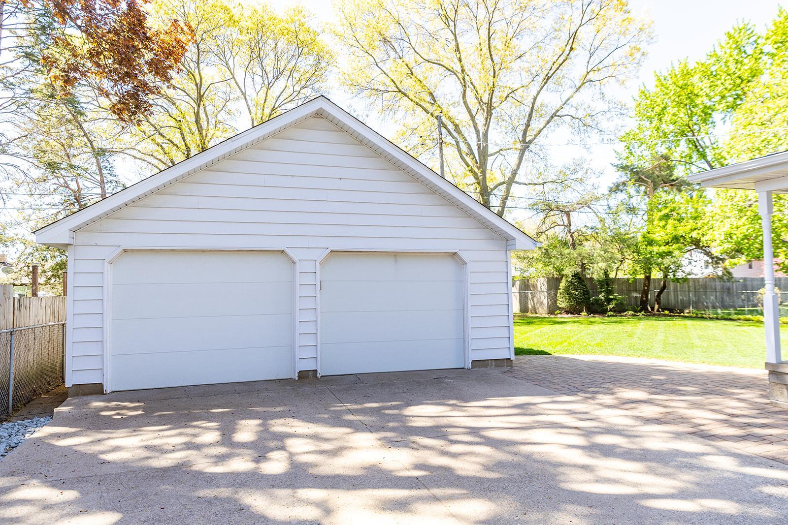 The 2-stall Garage with attic storage