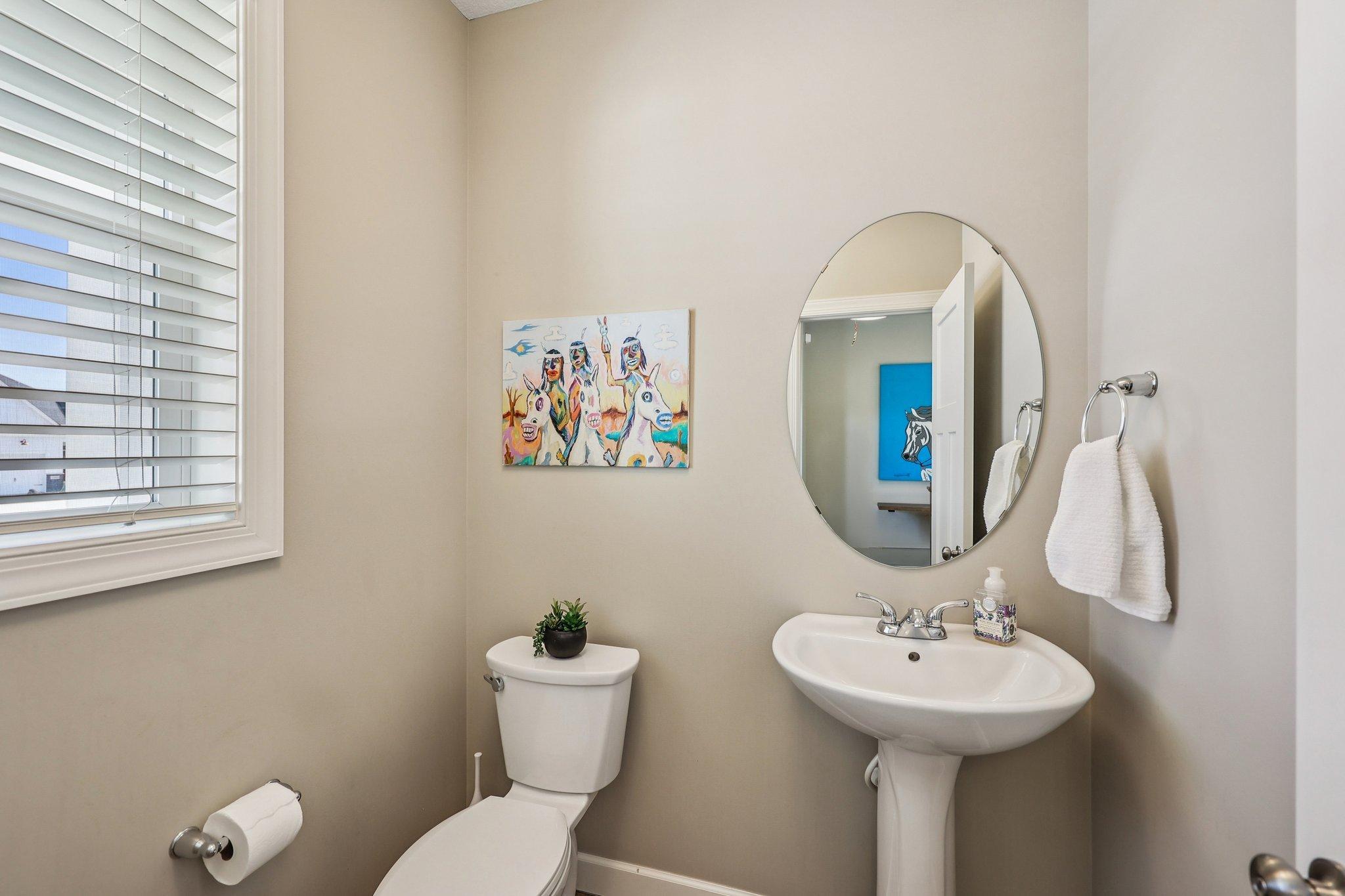 Main level half bath