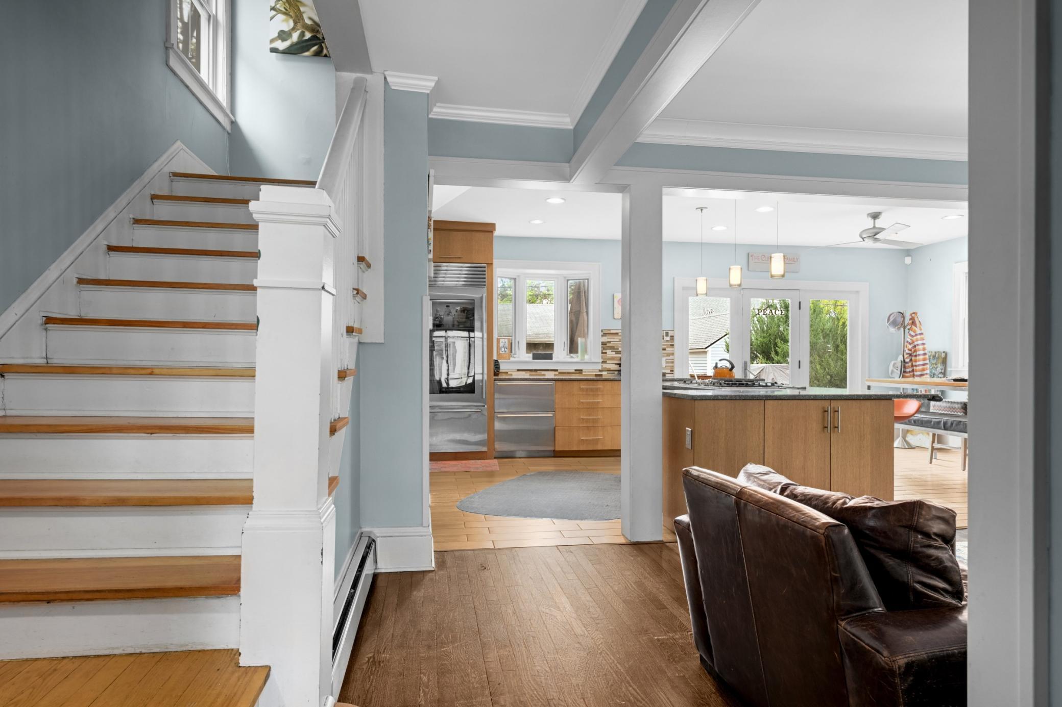Open entertaining space on main level