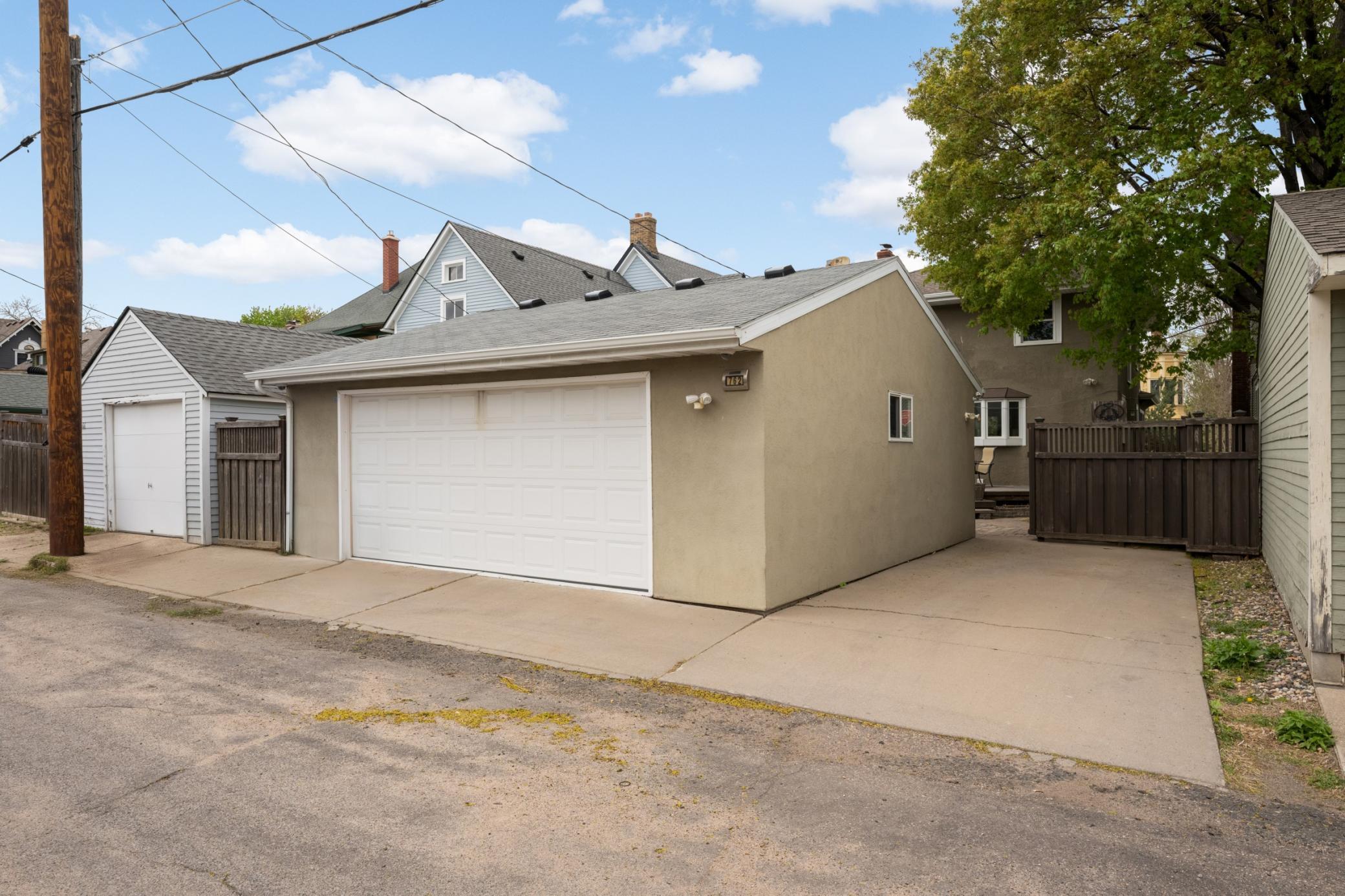 Two car heated and insulated garage