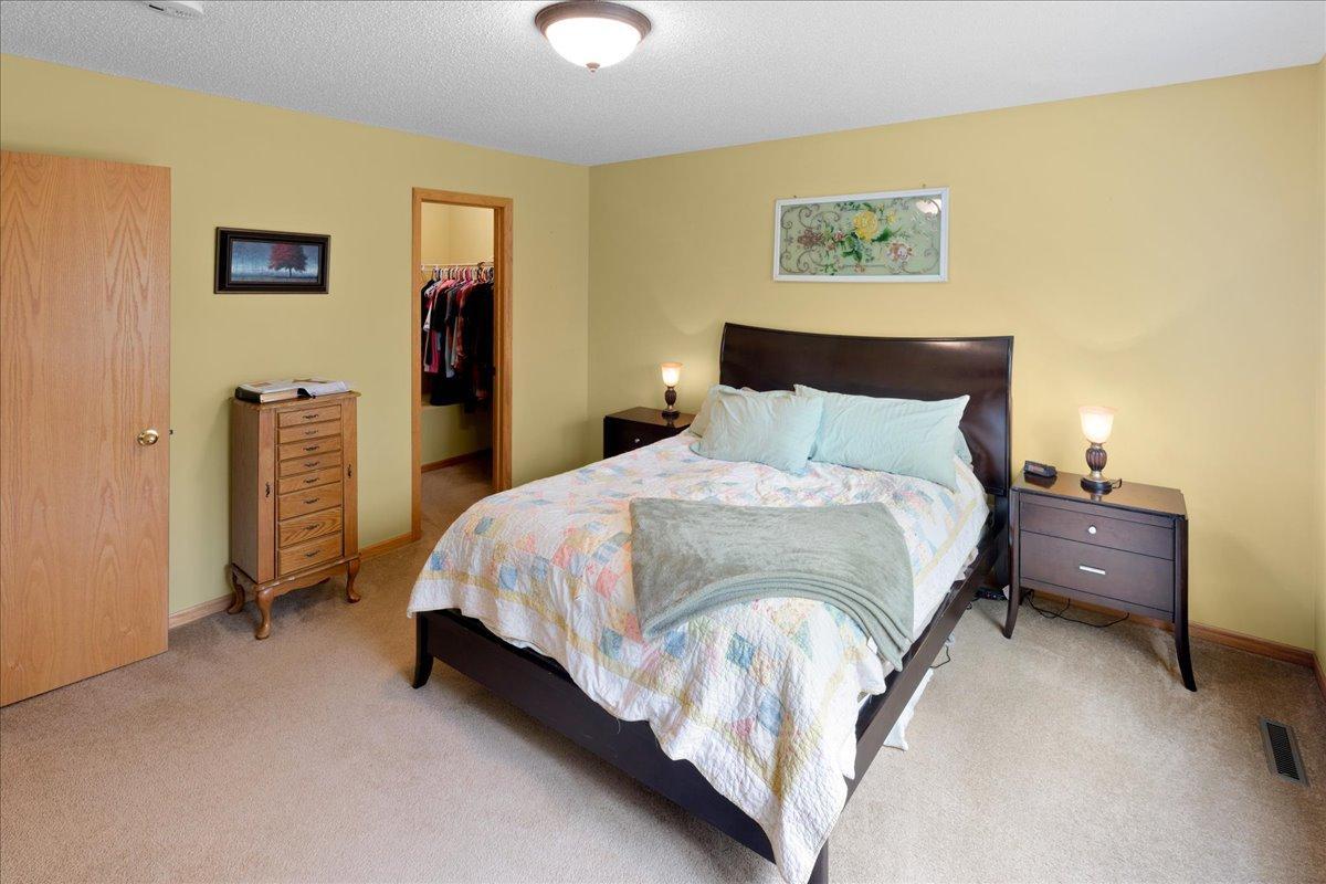 Primary bedroom has a walk-in closet