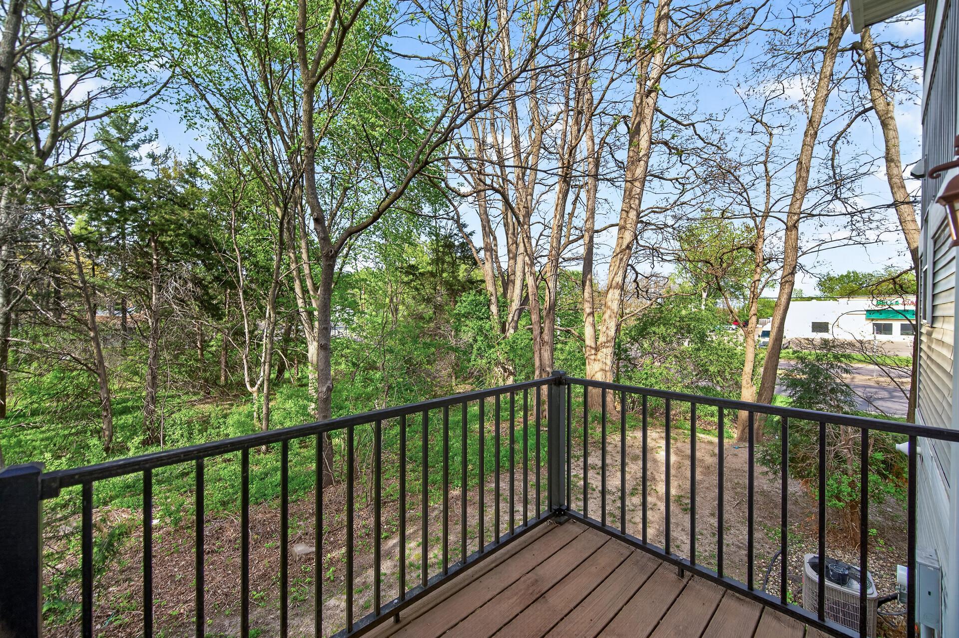 Private Back Deck Backing Up to Woods