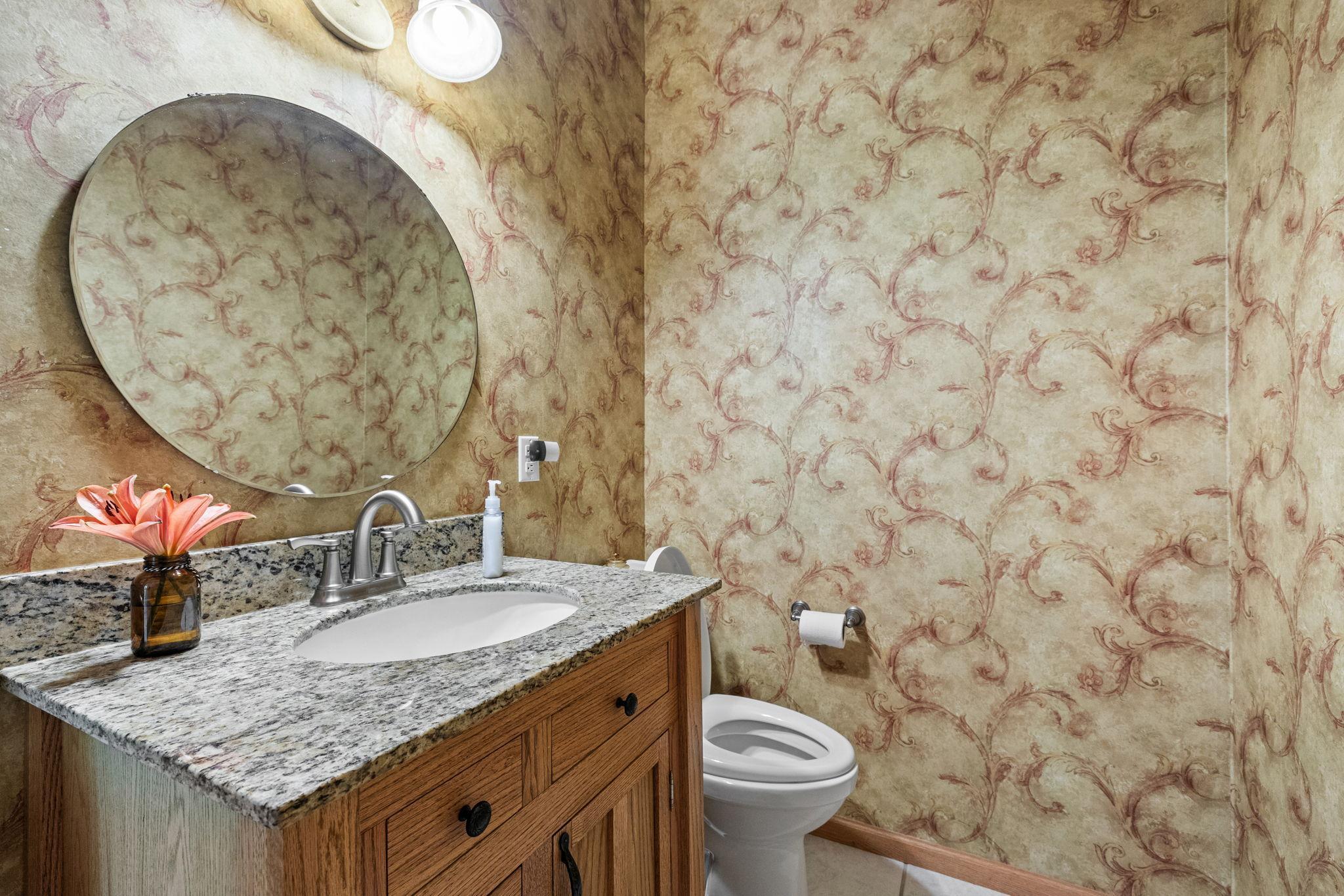 main floor half bath/powder room