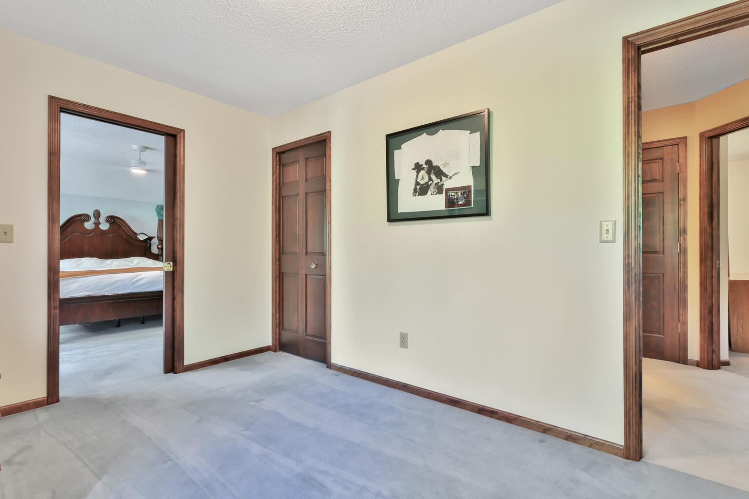 This room opens into the Primary bedroom and into the hallway. Could be a great nursery, library, exercise space. A lot of flexibility.