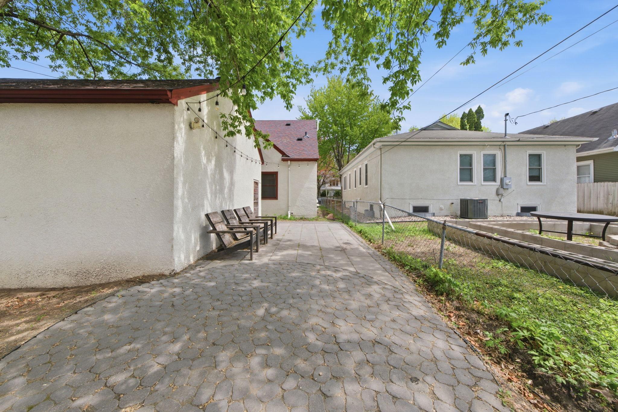 Side of home patio