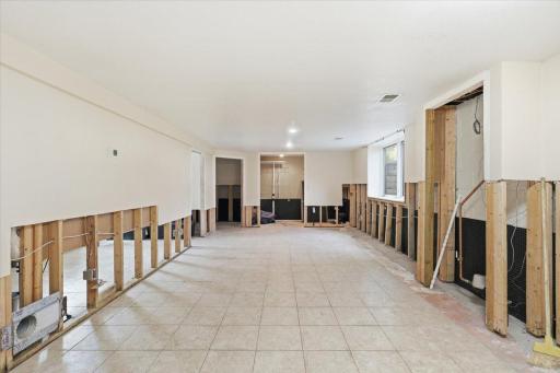 Finish the lower level to suit your needs. Recently professionally waterproofed.