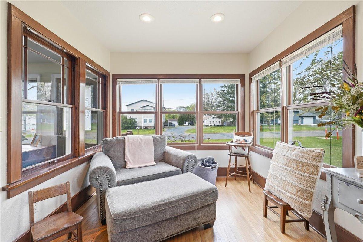Airy reading nook with of natural light. This will be your favorite spot in the house!
