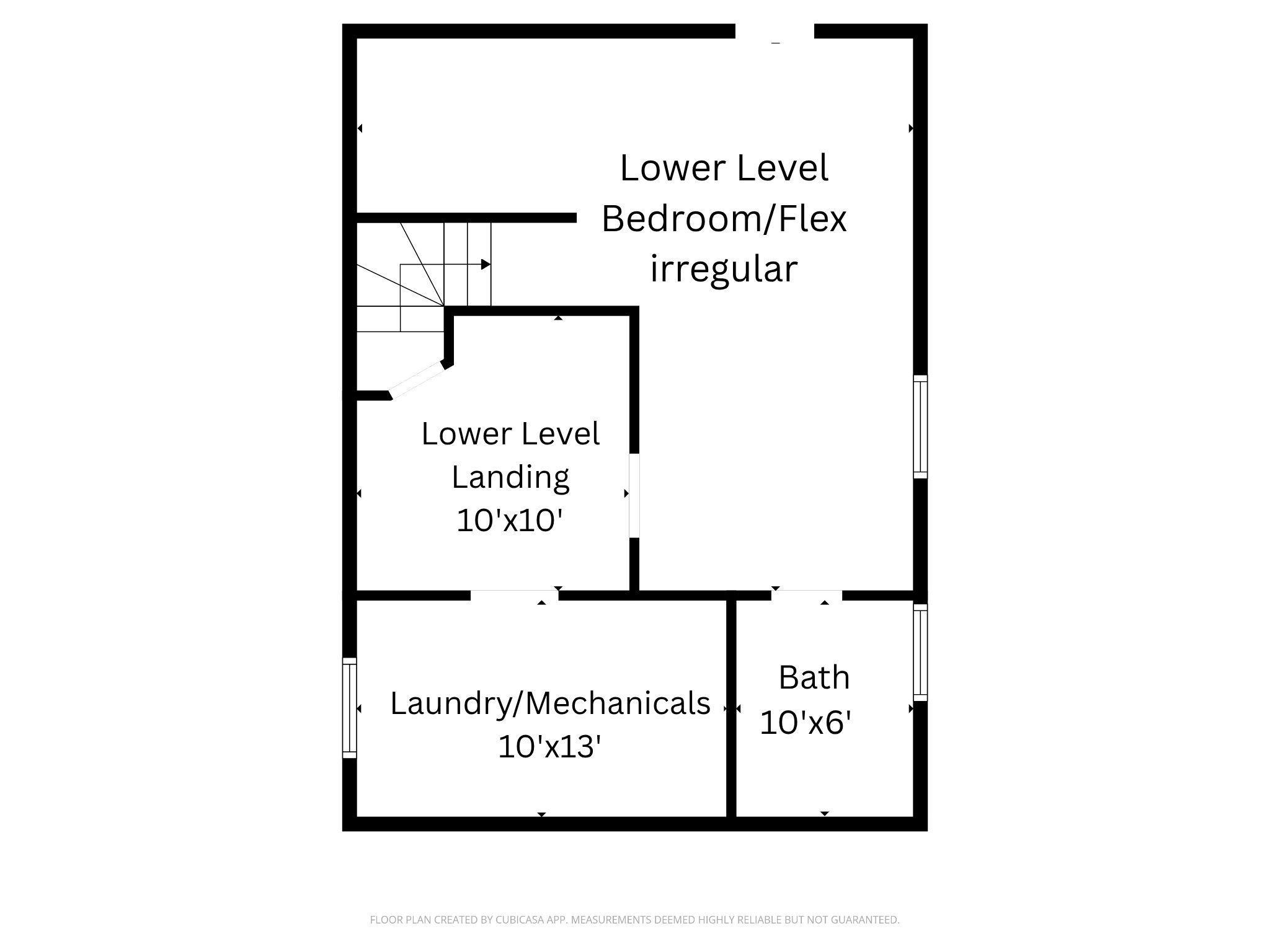 Lower level layout - measurements approx.