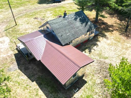 Newer steel roof over the kitchen and bedroom area