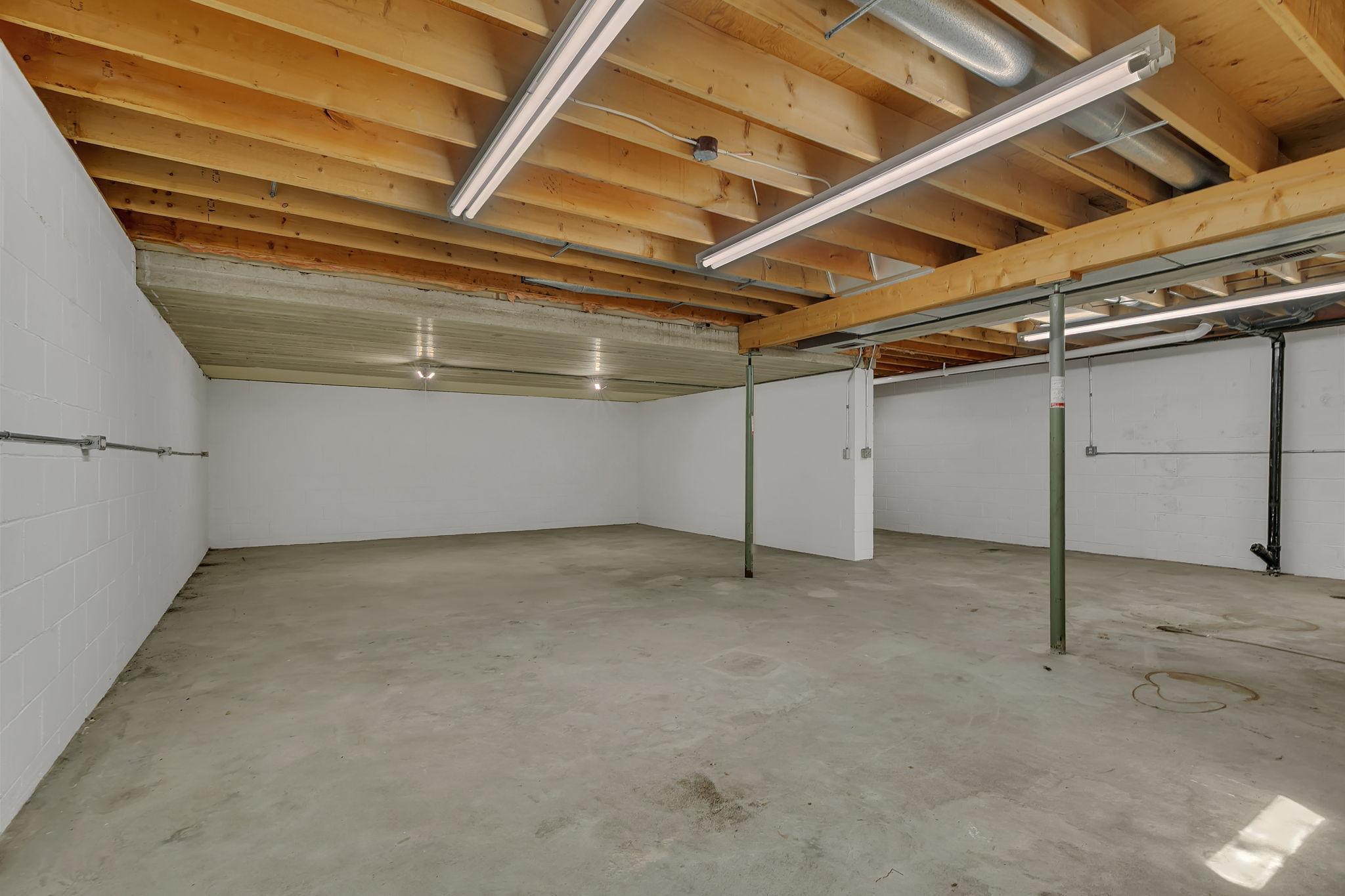 Blank canvas lower level ready for your vision and design ideas.