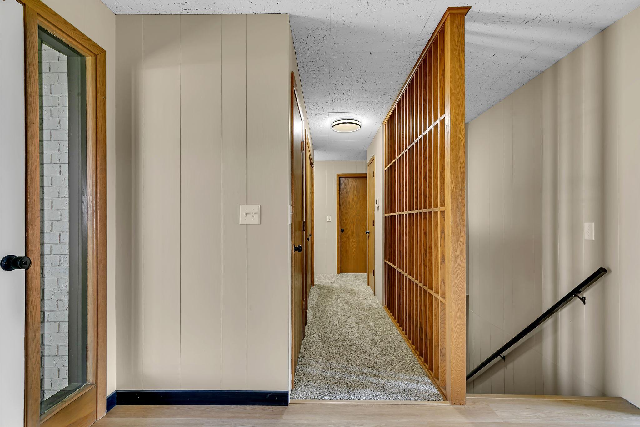 Hall way to the other 3 bedrooms is closet lined for linen, coats, and everyday storage needs.