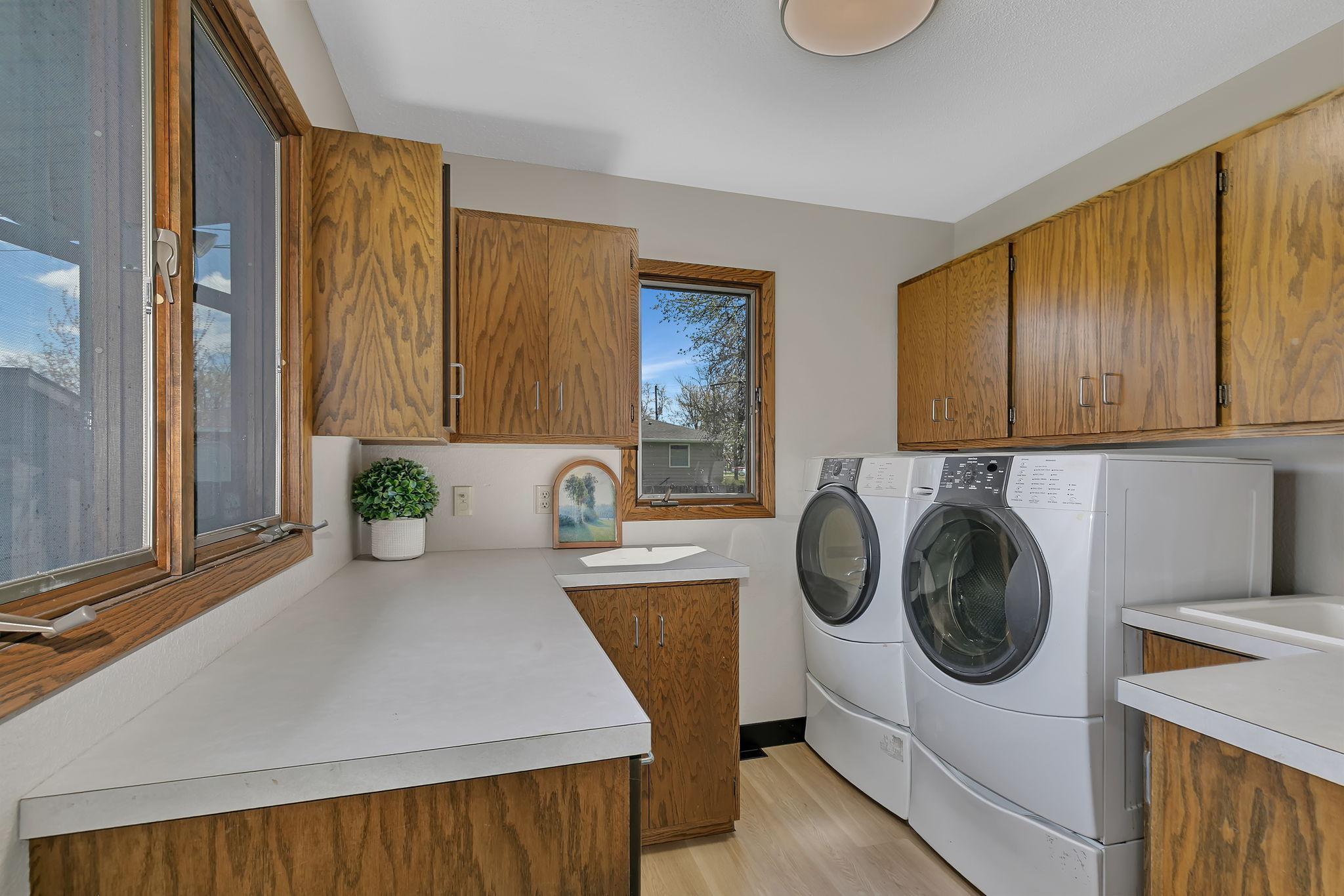 Main floor finished laundry room.
