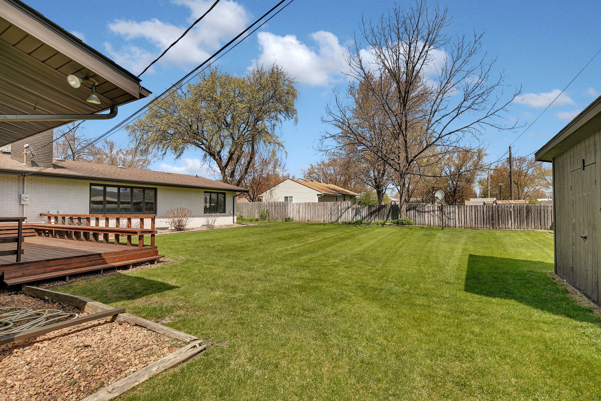 Plenty of yard space for all your outdoor activities.