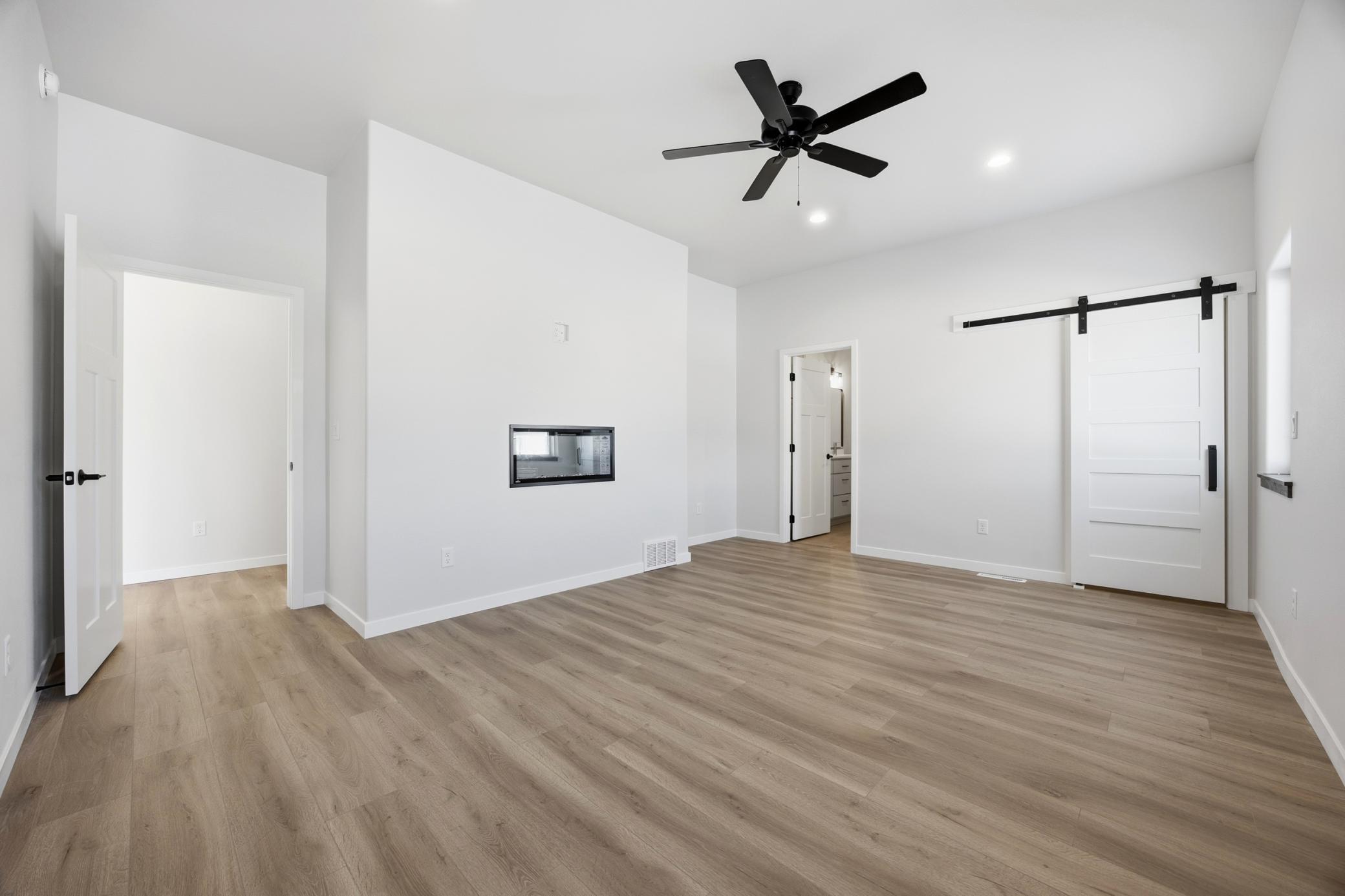 Electric Fireplace in Primary