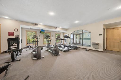 Fitness center with hot tub