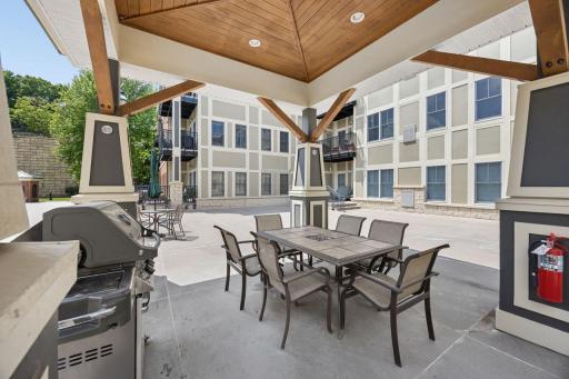 2 outdoor BBQ with tables
