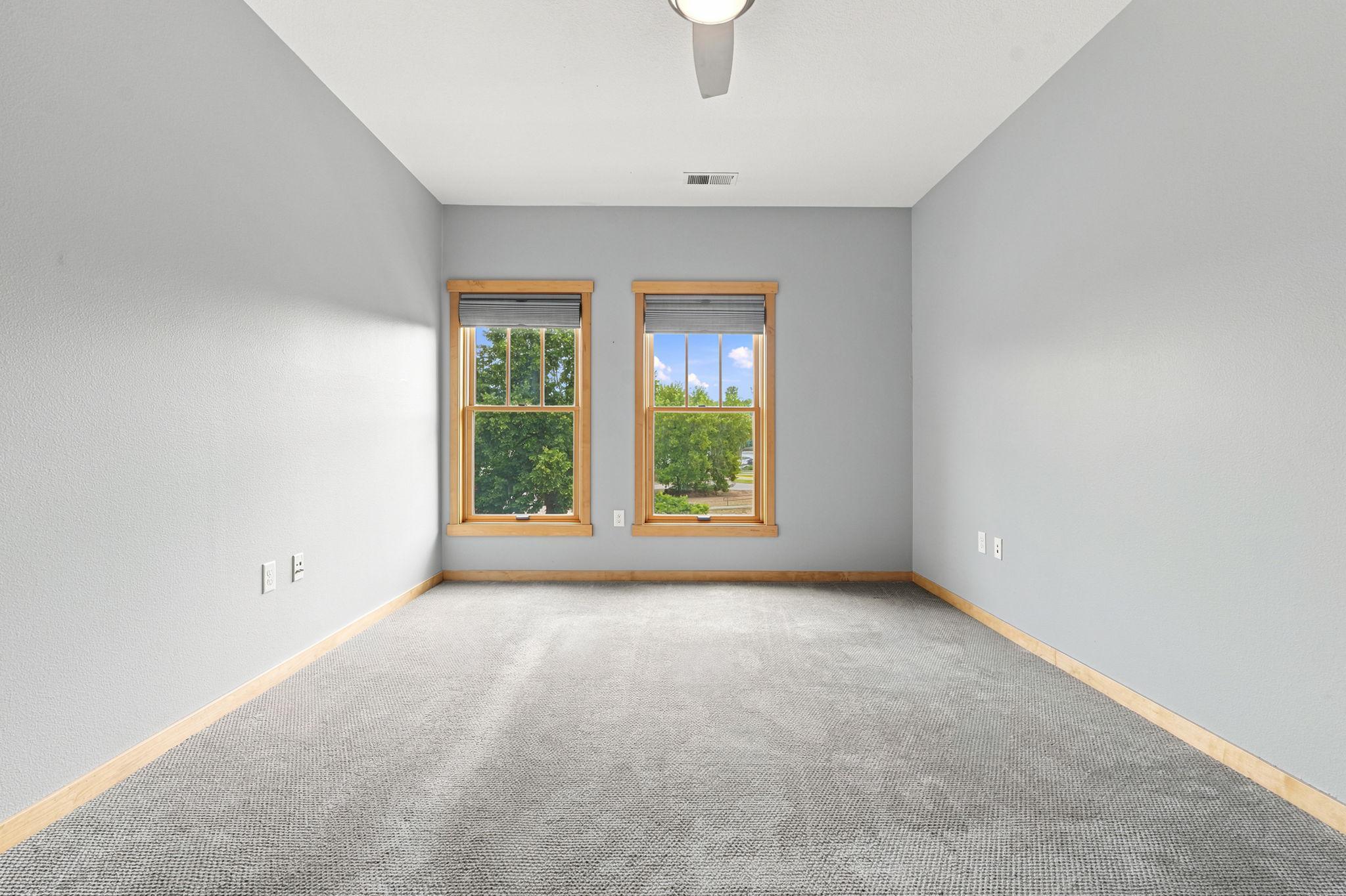 Primary bdrm with river views