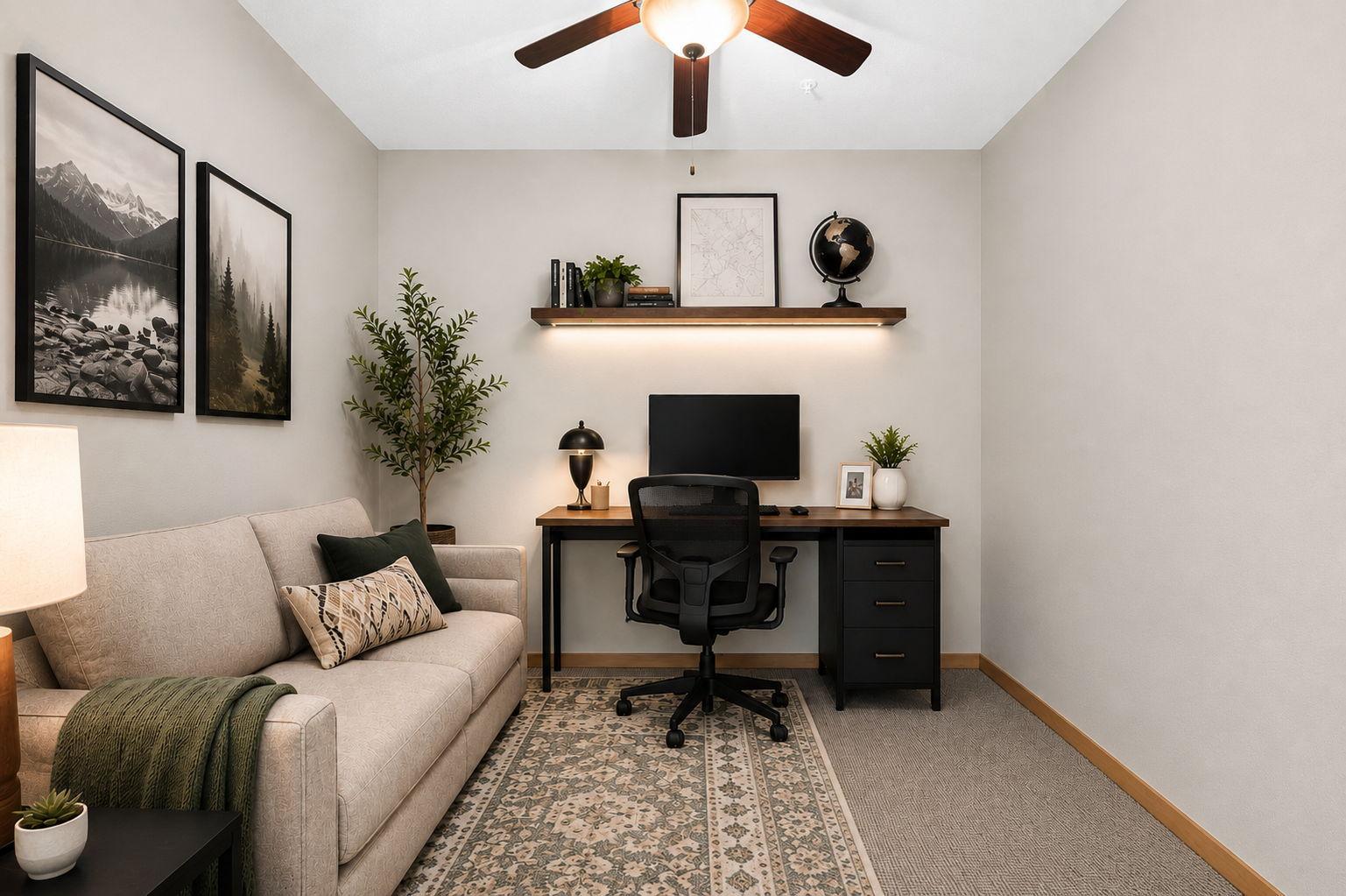 virtual staged den