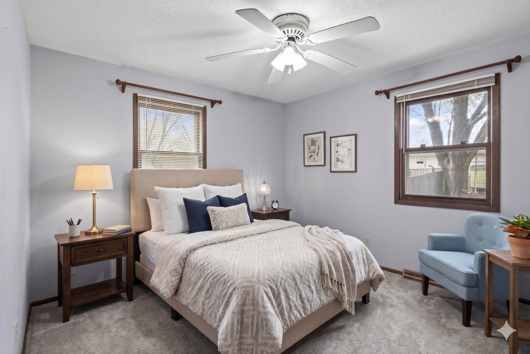 Main level: bedroom 2 (virtually staged)