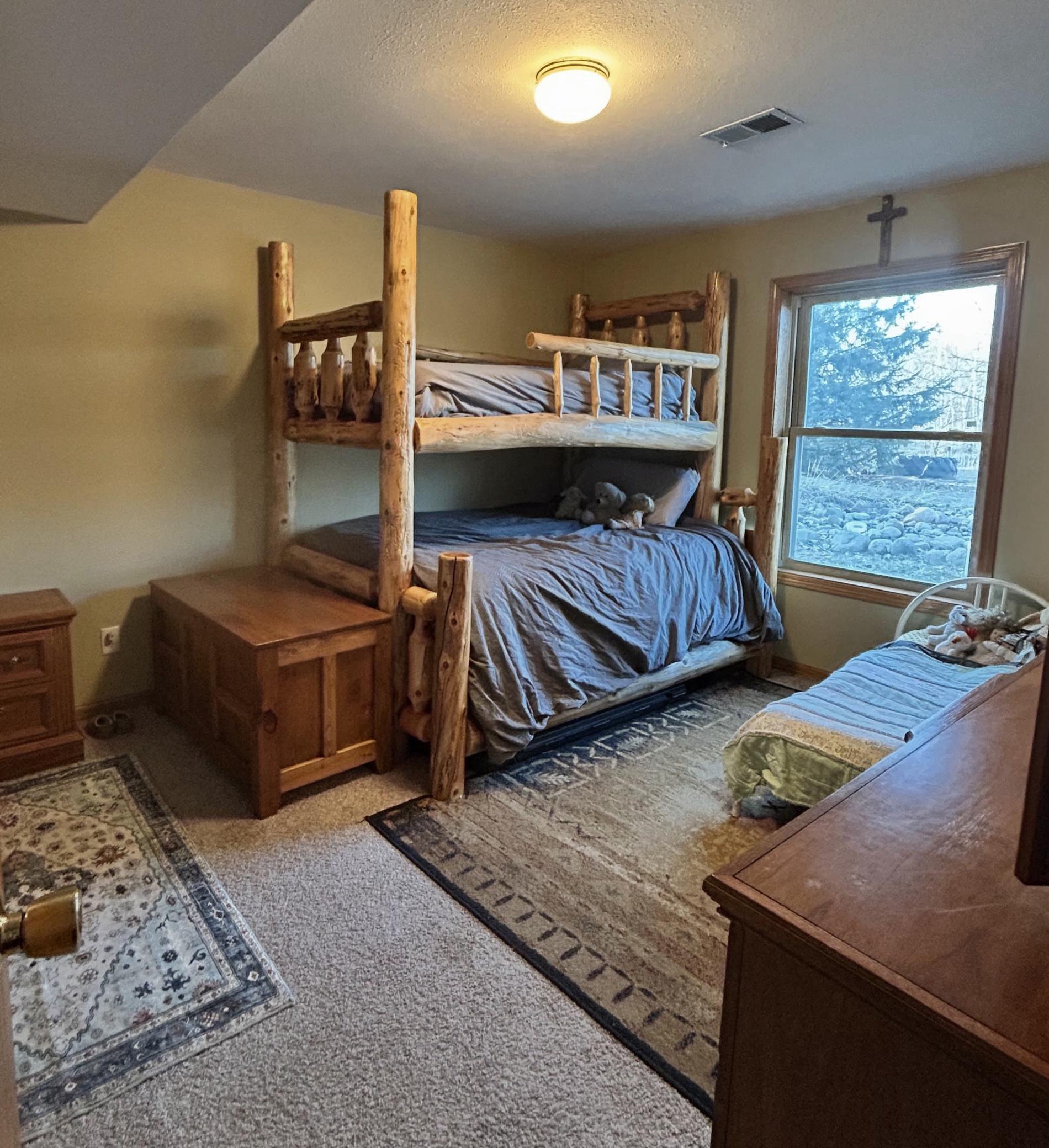 Bedroom #3, on the lower level, with walk in closet!