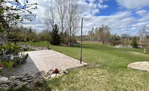 Stamped concrete patio in the back, you can entertain and make great memories out here!