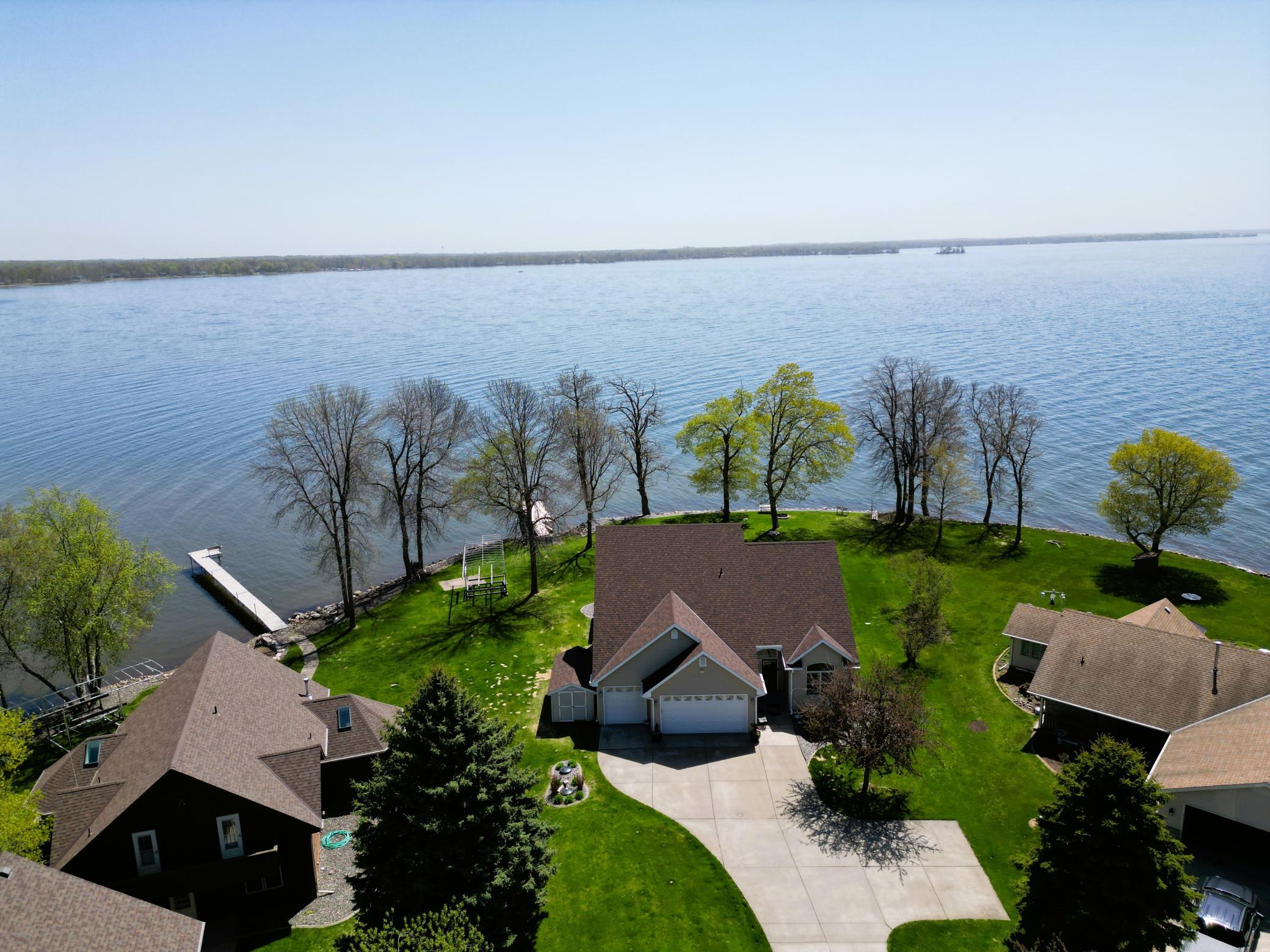 What a view looking out towards the lake!