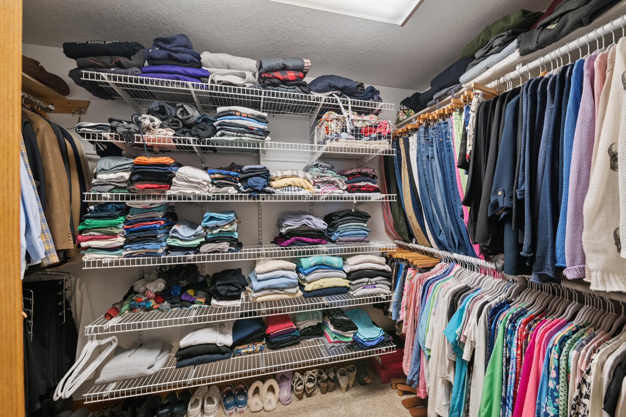 HUGE primary closet.
