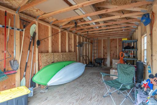 Additional views of interior of storage shed