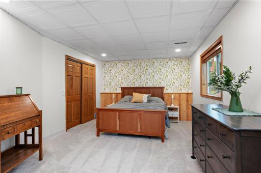 Huge 3rd bedroom in lower level with French doors - this bedroom could easily be shared in case you need that 4th bedroom