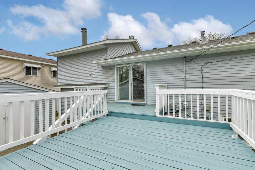 Slide door lends access to the dining room.
