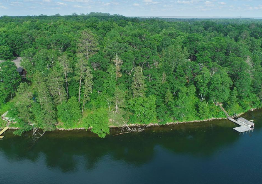 141 feet of hard sand lake shore