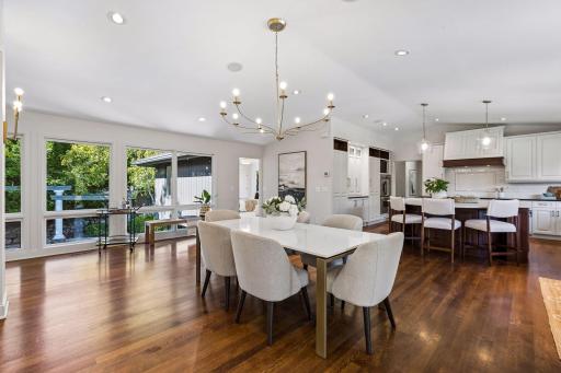 Abundant natural light and updated lighting throughout