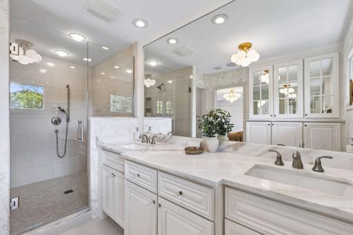 Main Floor Primary Bath with heated floors