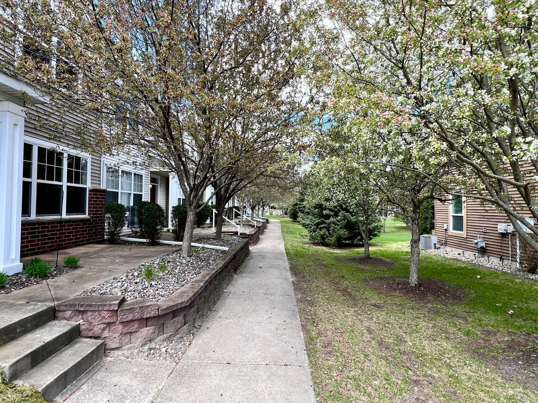 Beautiful walkway in front of building