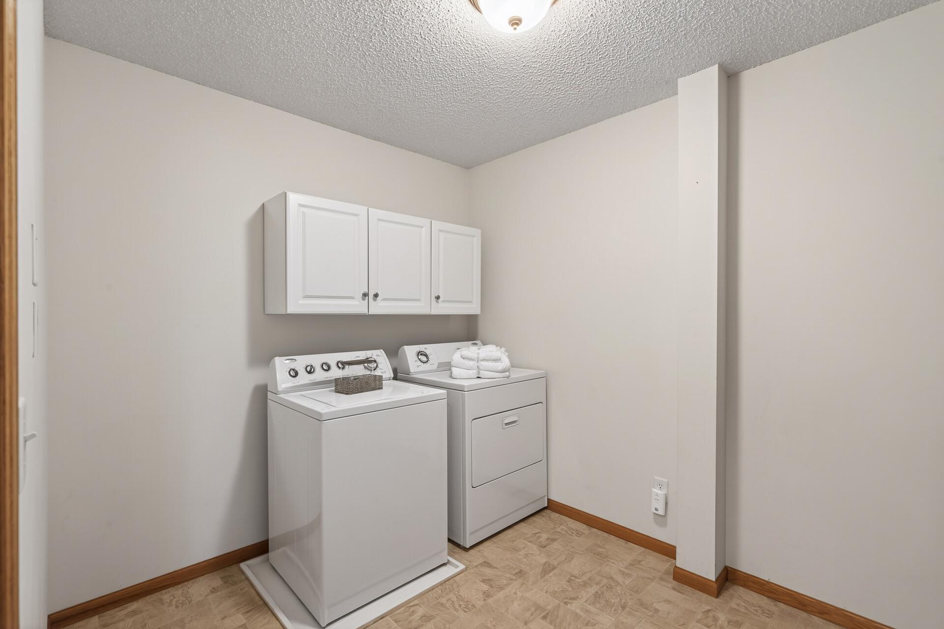 Large laundry room and utilities