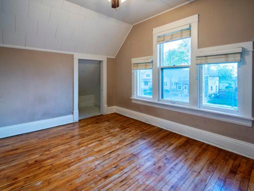The second bedroom overlooks the street from on high.t