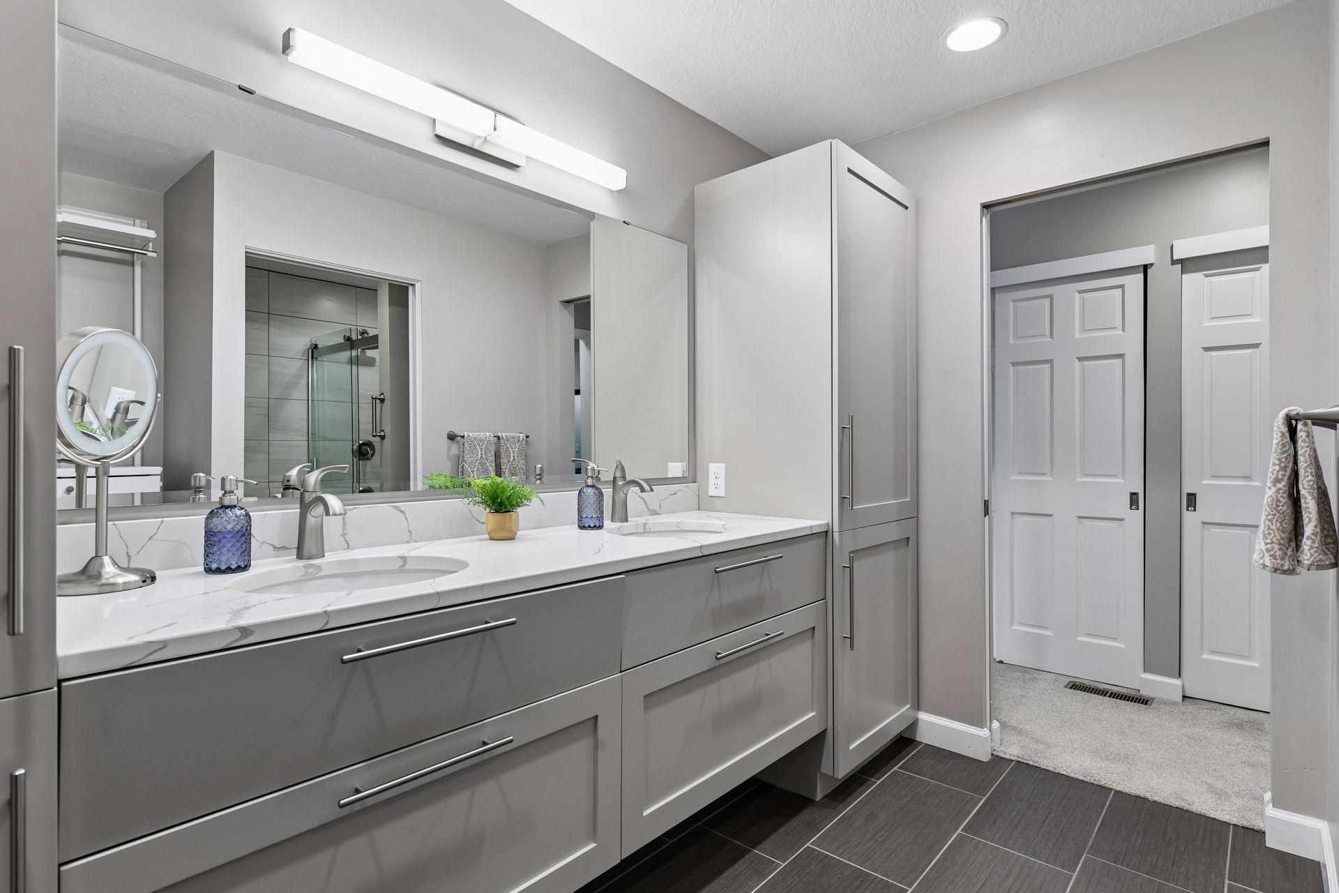 Spa like touches with heated floors.