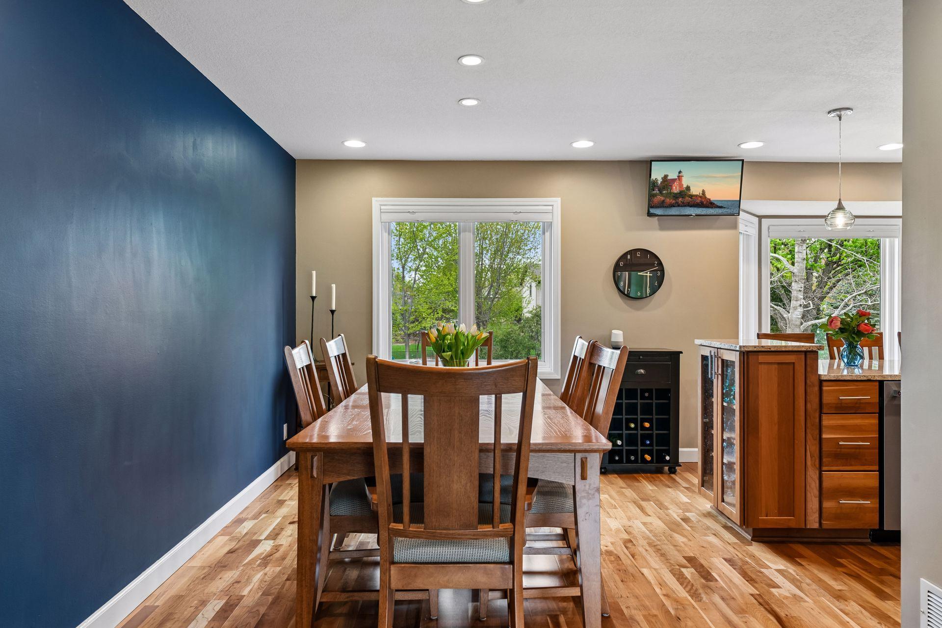 Dining area also opens effortlessly to the well-appointed kitchen.