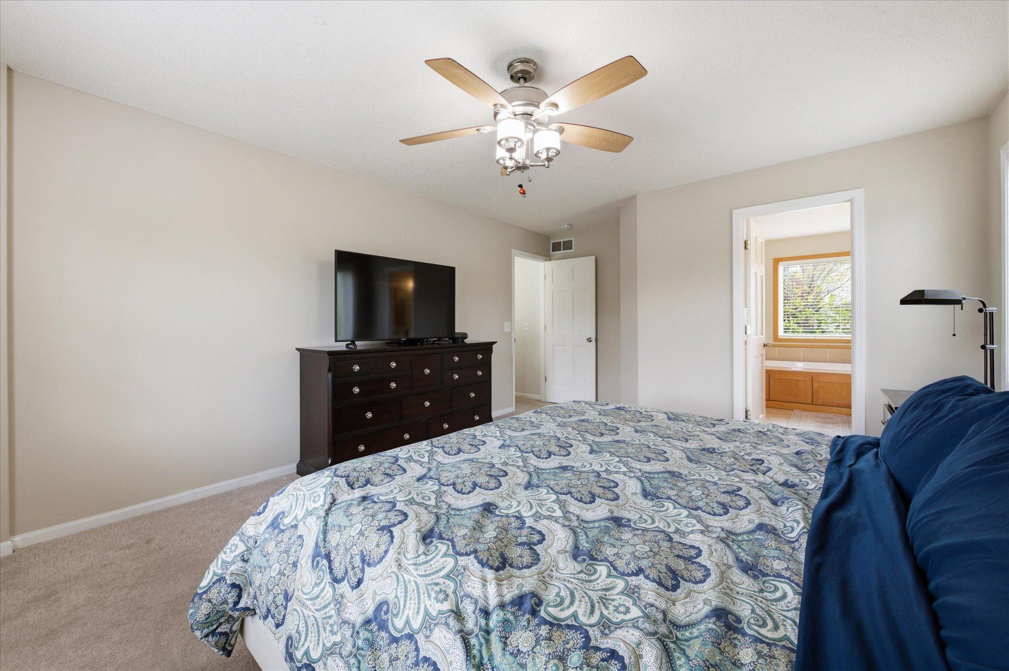 Spacious primary bedroom