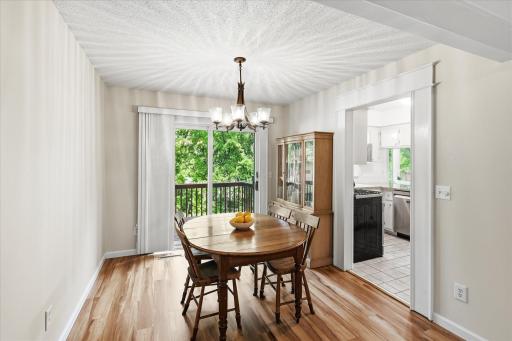 Dining room with walk-out onto deck â great views!