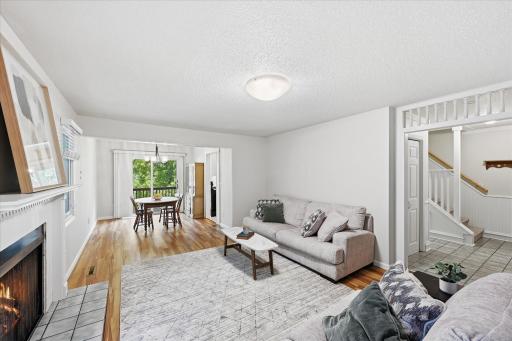Great layout that flows from foyer to living room to dining room to kitchen
