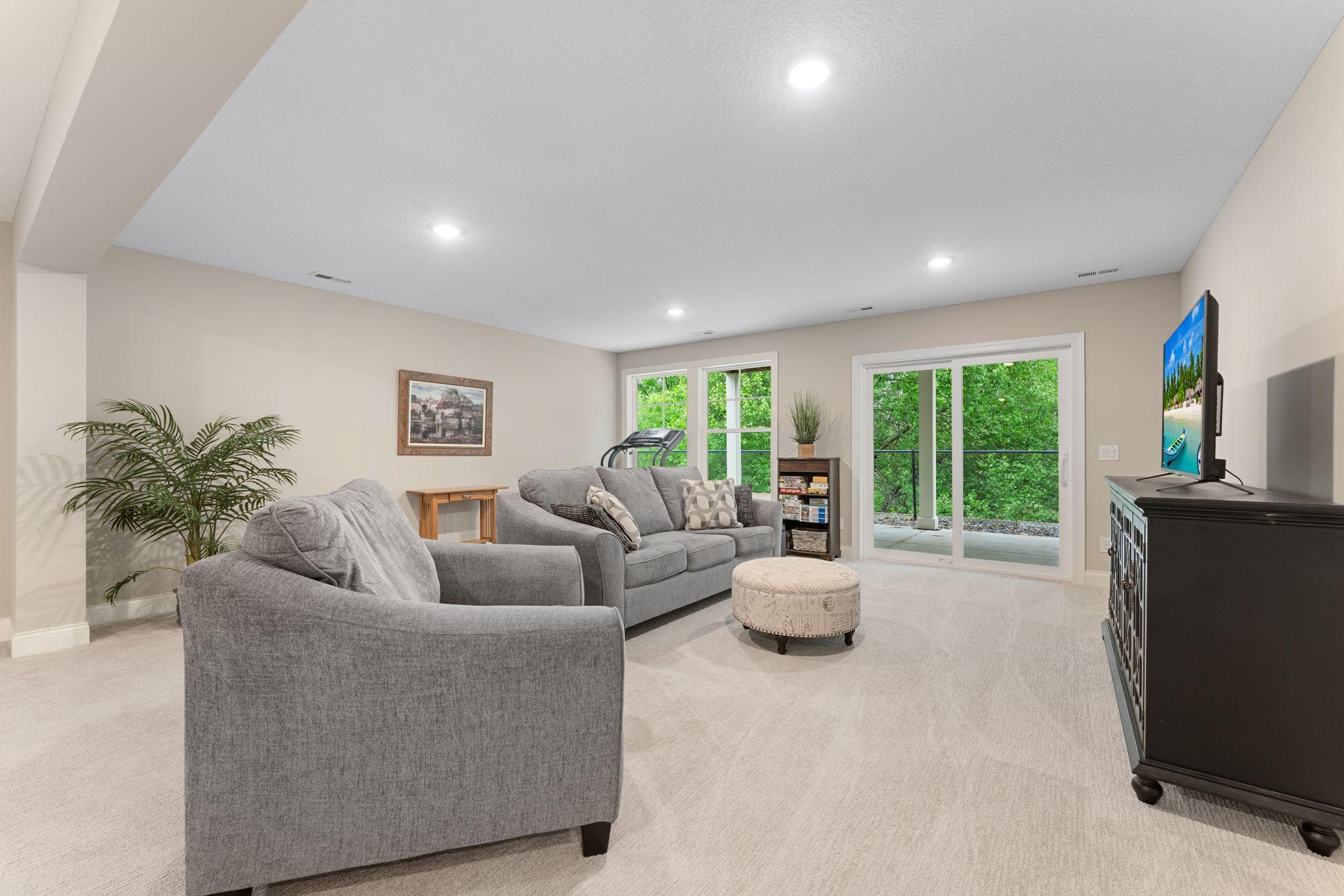 Walk-out your slider door to a large, concrete patio -- yes, MORE options for outdoor entertainment!