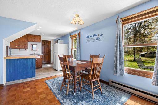 Sweet dining area off the kitchen