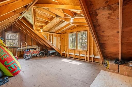 Loft area above garage