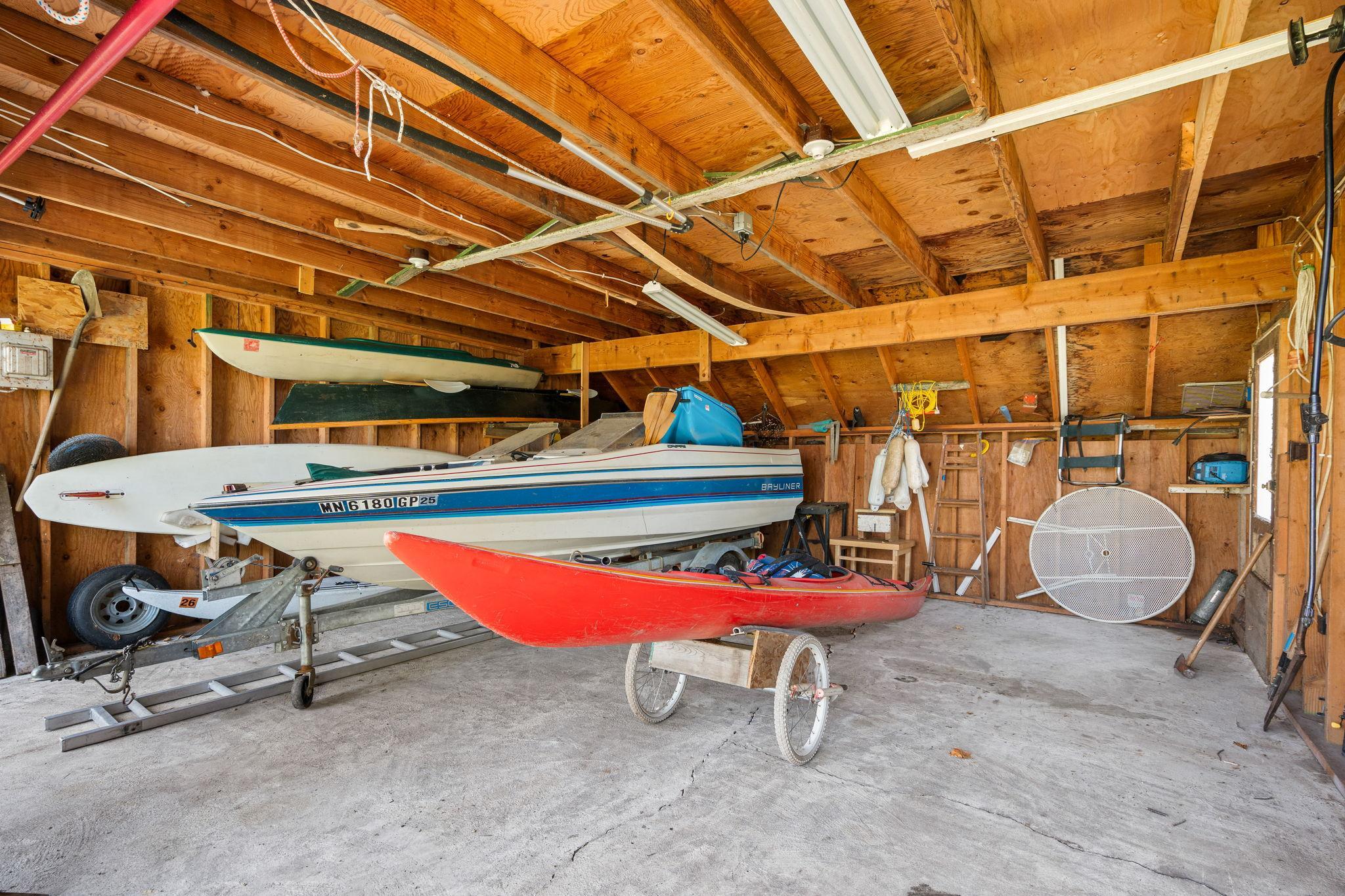 Inside garage