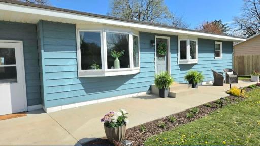 Large front patio to soak in the morning sun