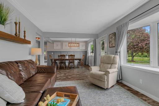 The main level flows wonderfully from space to space and is tastefully updated