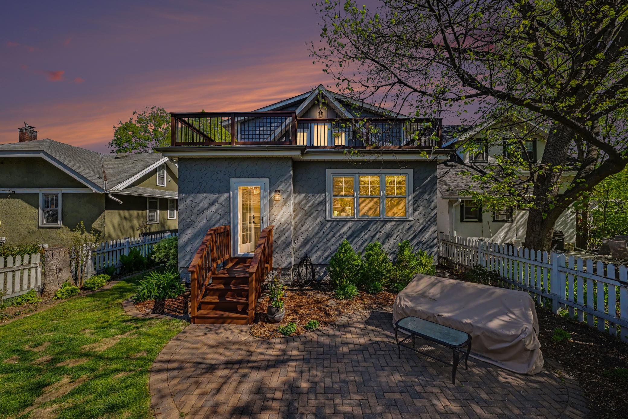 Back exterior with patio