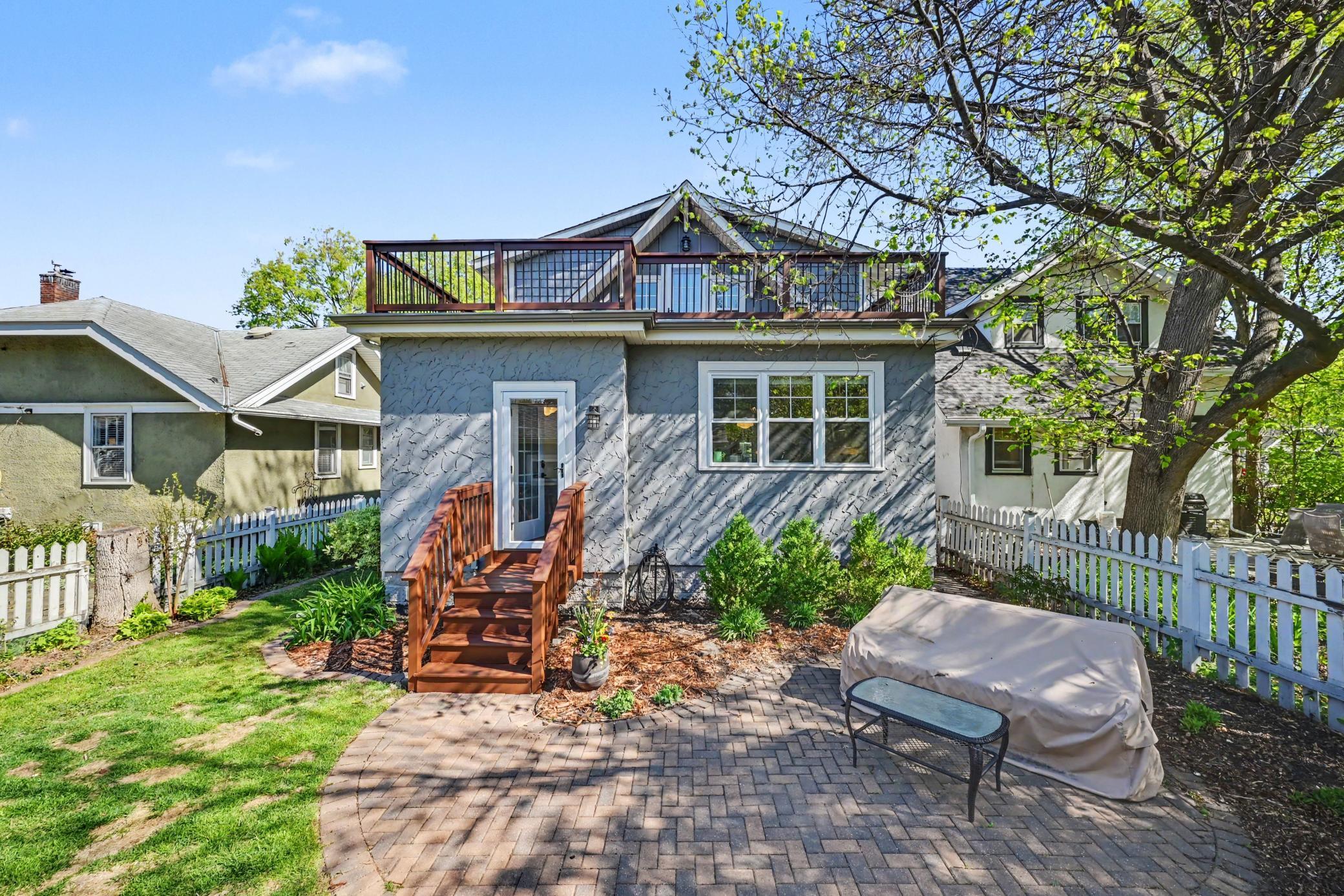 Back exterior with patio