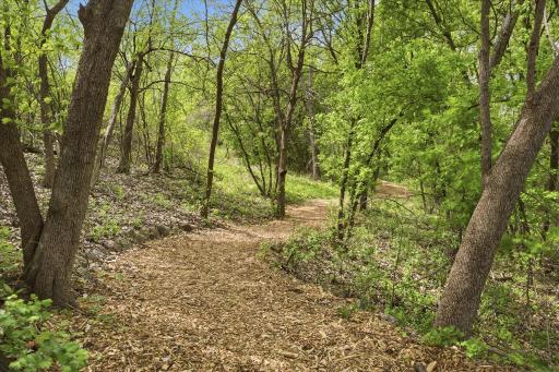Part of the beautiful walking path behind the home